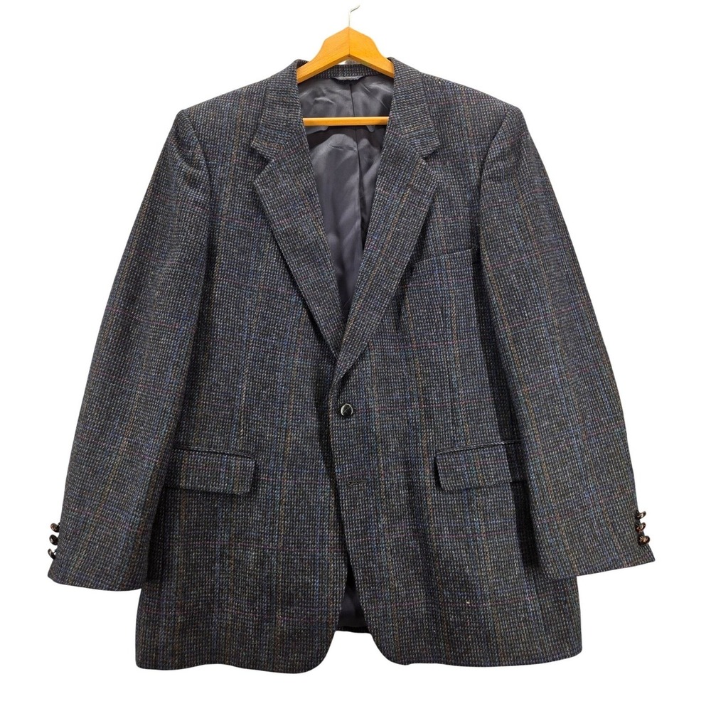 GIVENCHY MONSIEUR Paris New York Tweed Blazer Jacket Pure Wool Sport Coat 43R